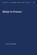 Cover: Kleist in France - The University of North Carolina Press