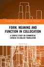 Cover: Form, Meaning and Function in Collocation - Routledge
