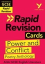 Cover: York Notes for AQA GCSE (9-1) Rapid Revision Cards: Power and Conflict AQA Poetry Anthology - Pearson Education Limited