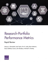 Enlarge image Cover: Research-Portfolio Performance Metrics - RAND