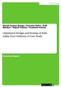 Cover: Optimized Design and Testing of Kids Ankle Foot Orthosis. A Case Study - GRIN Verlag