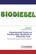 Cover: Experimental Study on Poultry-litter Biodiesel as Alternate Fuel - LAP Lambert Academic Publishing