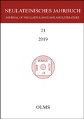 Cover: Neulateinisches Jahrbuch - Georg Olms Verlag