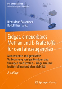 Abbildung von: Erdgas, erneuerbares Methan und E-Kraftstoffe für den Fahrzeugantrieb - Springer Vieweg