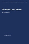 Cover: The Poetry of Brecht - The University of North Carolina Press