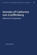 Cover: Sonnets of Catharina Von Greiffenberg - The University of North Carolina Press