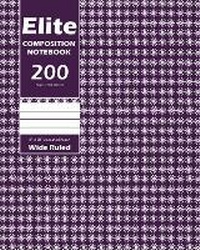 Enlarge image Cover: Elite Composition Notebook, Wide Ruled 8 x 10 Inch, Large 100 Sheet, Purple Cover - Blurb