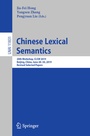 Cover: Chinese Lexical Semantics - Springer