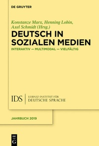Abbildung von: Deutsch in Sozialen Medien - De Gruyter
