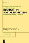 Cover: Deutsch in Sozialen Medien - De Gruyter