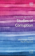 Cover: A Research Agenda for Studies of Corruption - Edward Elgar Publishing