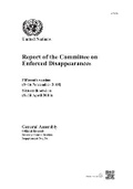 Cover: Report of the Committee on Enforced Disappearances - United Nations
