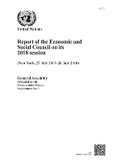 Cover: Report of the Economic and Social Council on Its 2018 Session - United Nations