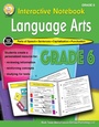 Cover: Interactive Notebook: Language Arts Workbook, Grade 6 - Mark Twain Media