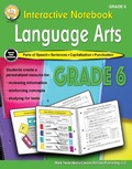 Cover: Interactive Notebook: Language Arts Workbook, Grade 6 - Mark Twain Media