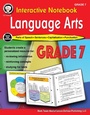 Cover: Interactive Notebook: Language Arts Workbook, Grade 7 - Mark Twain Media