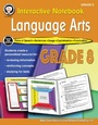 Cover: Interactive Notebook: Language Arts Workbook, Grade 8 - Mark Twain Media