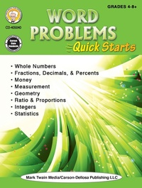 Enlarge image Cover: Word Problems Quick Starts Workbook - Mark Twain Media