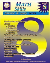 Enlarge image Cover: Math Skills, Grade 8 - Mark Twain Media