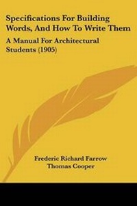Enlarge image Cover: Specifications For Building Words, And How To Write Them - Kessinger Publishing