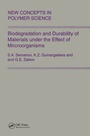 Cover: Biodegradation and Durability of Materials under the Effect of Microorganisms - CRC Press