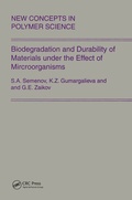 Cover: Biodegradation and Durability of Materials under the Effect of Microorganisms - CRC Press
