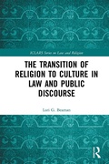 Cover: The Transition of Religion to Culture in Law and Public Discourse - Routledge