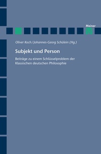 Abbildung von: Subjekt und Person - Meiner