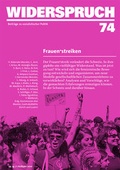 Cover: Widerspruch 74 - Rotpunktverlag