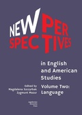 Cover: New Perspectives in English and American Studies - Jagiellonian University Press