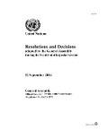 Cover: Resolutions and Decisions Adopted by the General Assembly During Its Twenty-Ninth Special Session - United Nations