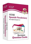 Cover: GCSE AQA Spanish: Vocabulary Revision Question Cards (For exams in 2025) - Coordination Group Publications Ltd (CGP)