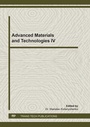 Cover: Advanced Materials and Technologies IV - Trans Tech Publications Ltd