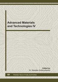 Enlarge image Cover: Advanced Materials and Technologies IV - Trans Tech Publications Ltd