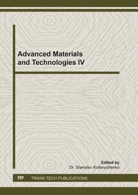 Enlarge image Cover: Advanced Materials and Technologies IV - Trans Tech Publications Ltd