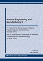 Cover: Material Engineering and Manufacturing II - Trans Tech Publications Ltd