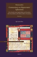 Cover: Maimonides, Commentary on Hippocrates' Aphorisms Volume 2 - Brill