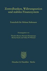 Abbildung von: Zentralbanken, Währungsunion und stabiles Finanzsystem. - Duncker & Humblot