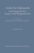 Cover: Archiv f&uuml;r Diplomatik, Schriftgeschichte, Siegel- und Wappenkunde - B&ouml;hlau