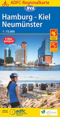 Abbildung von: ADFC-Regionalkarte Hamburg/Neumünster/Kiel, 1:75.000, mit Tagestourenvorschlägen, reiß- und wetterfest, E-Bike-geeignet, mit GPS-Tracks-Download - BVA BikeMedia