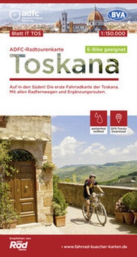 Abbildung von: ADFC-Radtourenkarte IT-TOS Toskana 1:150.000, reiß- und wetterfest, E-Bike geeignet, GPS-Tracks Download - BVA BikeMedia