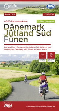 Abbildung von: ADFC-Radtourenkarte DK2 Dänemark/Jütland Süd/ Fünen 1:150.000, reiß- und wetterfest, E-Bike geeignet, GPS-Tracks Download - BVA BikeMedia