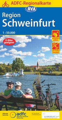 Abbildung von: ADFC-Regionalkarte Schweinfurt, 1:50.000, mit Tagestourenvorschlägen, reiß- und wetterfest, E-Bike-geeignet, GPS-Tracks Download - BVA BikeMedia