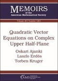 Cover: Quadratic Vector Equations on Complex Upper Half-Plane - American Mathematical Society