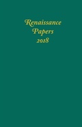 Cover: Renaissance Papers 2018 - De Gruyter