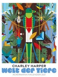 Cover: Welt der Tiere - Charley Harper Kalender 2021 - Ackermann Kunstverlag