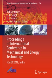 Enlarge image Cover: Proceedings of International Conference in Mechanical and Energy Technology - Springer