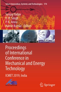 Enlarge image Cover: Proceedings of International Conference in Mechanical and Energy Technology - Springer