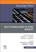 Cover: New Technologies in Spine Surgery, An Issue of Neurosurgery Clinics of North America: Volume 31-1 - Elsevier