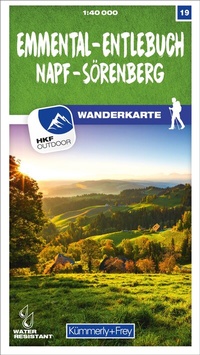 Abbildung von: Kümmerly+Frey Wanderkarte 19 Emmental, Entlebuch 1:40.000 - Hallwag Kümmerly+Frey